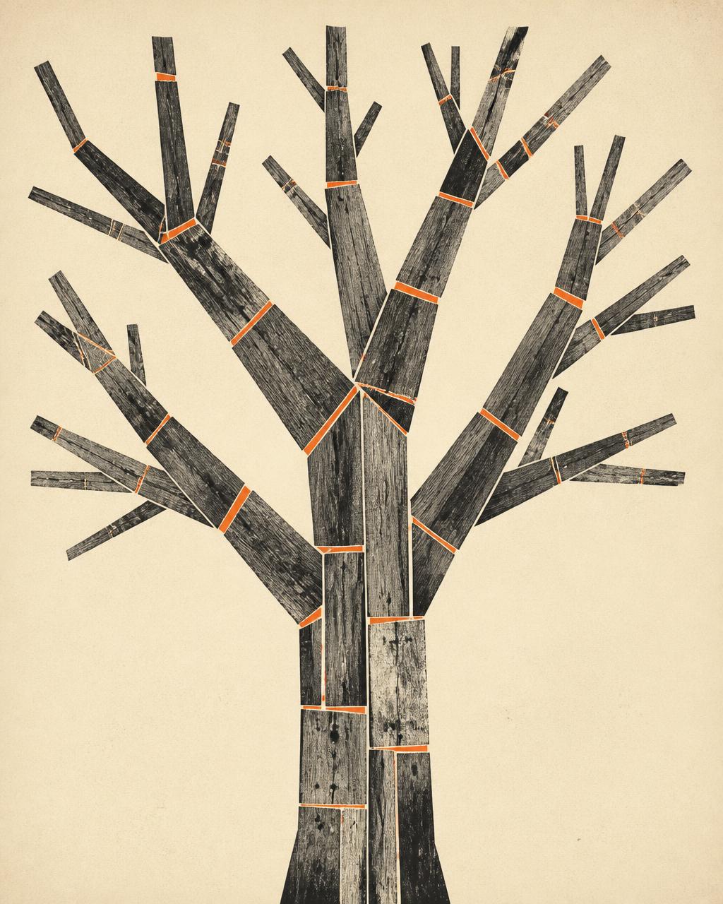 Digital rendering of The Pearl's signature reclaimed-wood tree installation